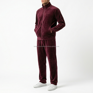 Private Label Y2K Velour Tracksuit Women Custom Brand Logo Rhinestone Velvet Full Zip Hoodie Flare Sweatpants Set Manufacturer - Product Image 1