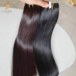 Cabello humano 100% Hueso Recto Cabello humano Color café Cabello vietnamita Muy suave y sedoso Listo para exportar - Product Image 4