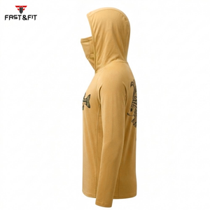 Sweat à capuche en polyester léger à séchage rapide, personnalisé, pour la randonnée et la pêche en plein air, avec protection solaire et design par sublimation, manches longues - Product Image 3