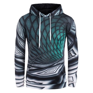 Sweat-shirt à capuche uni pour homme, coupe classique, décontracté, imprimé par transfert thermique, respirant, en polyester/coton, doublure tricotée - Product Image 2