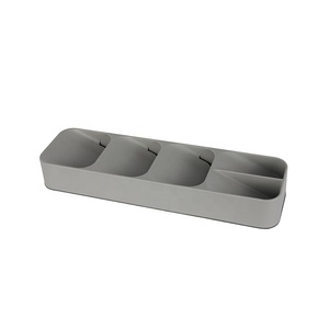 Maisons Kitchen Storage TPE Flatware Organizers for Small Cutlery DrawerStore Compact Cutlery Organizer