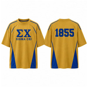 ซิกมา ชิ 1855 เสื้อยืดคอกลมแขนสั้นผู้ชายเสื้อยืดลำลองเสื้อผ้ากรีกผ้าเจอร์ซีย์ทรงปกติ - Product Image 4