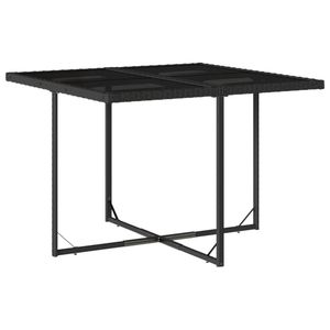 Juego de 8 Muebles de Jardín para Comedor en Color Negro y Blanco Crema - Product Image 4