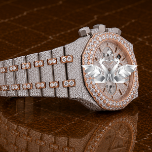 Luxury Round Dial Moissanite Watch Men Full Diamond Bracelet Wristwatch - Product Image 2