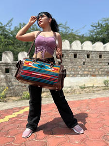 Nouveau Western 100% sacs de voyage en cuir véritable pleine fleur multifonctionnel sangles réglables unisexe sacs de voyage sacs de week-end - Product Image 3