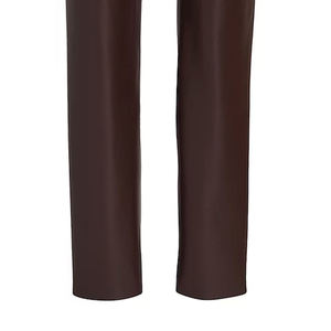 Regular <b>Stretch</b> Genuine Lambskin Leather Pants Women Casual Low Waist Fashionable High Quality Breathable Winter Flat Front - Product Image 2