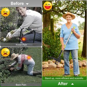 38.97in Aluminum Manual Weeder Stand-Up <b>Tool</b> with 4 Claws for Weed Removal Without Bending Kneeling for Lawn Yard Gardening - Product Image 2