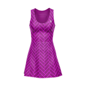 Conjunto de Tenis Personalizado con Serigrafía del Nombre del Equipo para Mujer, Falda sin Mangas para Animadoras, 100% Poliéster que Absorbe la Humedad - Product Image 1
