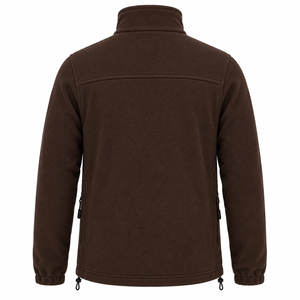 Custom Logo <b>Mens</b> Polar Fleece <b>Jacket</b> Full Zipper Chest Pocket Elastic Cuffs <b>Warm</b> Industrial Outerwear Custom Workwear <b>Jacket</b> - Product Image 2