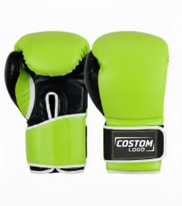 Guantes de Entrenamiento de MMA Profesionales con Logotipo Personalizado, de Cuero PU con Cordones en los Dedos, Absorbentes de Humedad, de Alta Calidad, Marca Personalizada - Product Image 1
