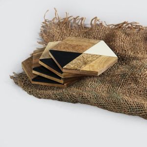 Modern Design Resin Inlay Coaster Set MDF Coaster Resin Coaster MDF Resin Inlay Coaster Place Mats at very low wholesale Price - Product Image 2