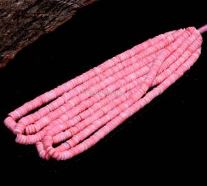 Cuentas de Ópalo Rosa Natural en Forma de Neumático, 6-7mm, Cuentas de Ópalo Rosa Lisas en Forma de Rueda, Cuentas de Piedras Preciosas al por Mayor, Hilo de Cuentas de 16 Pulgadas - Product Image 5