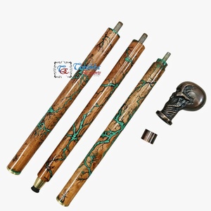 แทนิชก้า เอ็กซ์พอร์ตส์ ไม้เท้าเดินทำมือสไตล์วิคตอเรียนสุดหรูหรา  ตกแต่งด้วยอะลูมิเนียมและทองแดงโบราณ พร้อมหัวจับทองเหลือง - Product Image 5