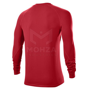 Chemises de compression pour hommes pour la musculation - Respirantes, séchage rapide, manches longues, col rond, coupe régulière, haute qualité, spandex/polyester - Product Image 5