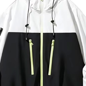 Men's Eco-Friendly Quick Dry Breathable Varsity Jacket Stand Collar <b>Covered</b> <b>Button</b> Closure Cotton Wool Blend 300g Fabric Weight - Product Image 6