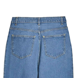 Custom Plain Baggy Oversized Women's Hip Hop Streetwear Overalls Breathable Eco-Friendly Denim <b>Pants</b> - Product Image 6