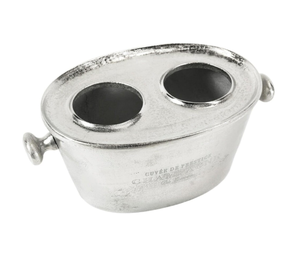 Hielera Portátil de Diseño Premium con Acabado Plateado Metálico, Ecológica, de 5L de Capacidad, con Asa, Accesorios para Bar, Enfriador de Vino - Product Image 1