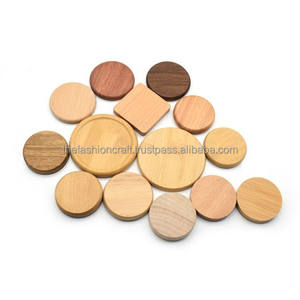 Décapsuleur en bois DIY rond avec aimant de réfrigérateur et sous-verre décoratif pour cadeaux de mariage et de fête - Product Image 3