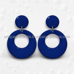 Handmade Epoxy Resin Earrings for Women Fashion Jewelry <b>Lightweight</b> Colorful Geometric Dangle Drop Earrings with Unique Artistic - Product Image 4
