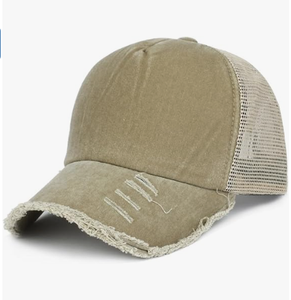 Wholesale Custom Blank Worn Out Washed Cotton Trucker <b>Cap</b> <b>Vintage</b> Distressed Adjustable Trucker <b>Cap</b> - Product Image 5