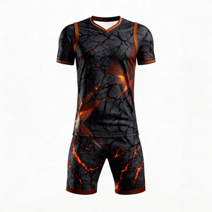 Ensemble de basket-ball Court Wear, maillot sans manches léger et short, impression personnalisée du nom, du numéro et du logo du club - Product Image 2