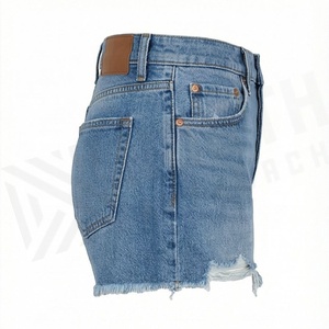 Shorts en jean respirants pour femmes, couleur personnalisée, taille haute, style streetwear estival, bas de tenue tendance pour le quotidien féminin - Product Image 3