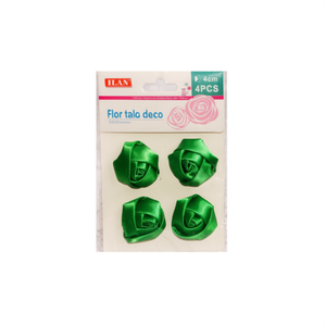 Fleur en tissu ILAN 4 cm verte 4 pièces Décoration d'intérieur - Product Image 1