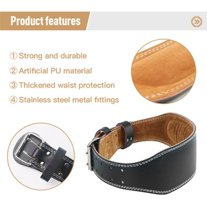 Custom Logo Genuine Leather Weightlifting <b>Belt</b> for <b>Powerlifting</b> Fitness Training and Commercial Gym Use - Product Image 2