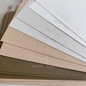 การ์ดขอบคุณสีชมพูพิมพ์ลายนูนพร้อมซองจดหมาย – นามบัตรแบบกำหนดเอง - Product Image 2