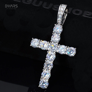 Colgante de Lujo Hip Hop con Incrustaciones de Moissanita, Plata de Ley 925 con Baño de Rodio, Certificado GCI IDGL, Diamante Dvars DHP-228 - Product Image 3