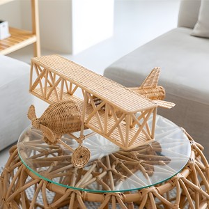 Jouets créatifs de qualité supérieure pour bébés, avions en rotin faits à la main, avions décoratifs suspendus - Product Image 6