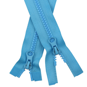 Ventes directes d'usine, fermetures éclair en plastique, fermetures éclair Vislon # 8 attaches à double extrémité ouvertes pour veste et tente - Product Image 1
