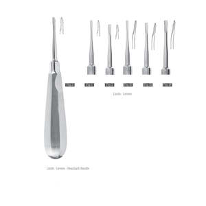 Juego de Elevadores Dentales Manuales con Mango Dorado, Instrumentos Extractivos Reutilizables de Acero, Elevador de Raíces de Dentavex - Product Image 1