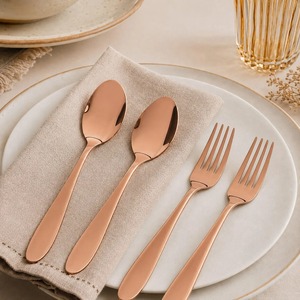Stainless Steel Fork Spoon Knife Silver <b>Cutlery</b> <b>Set</b> Luxury Wedding Flatware Elegant Design Mirror Polish Durable <b>Reusable</b> AG - Product Image 4