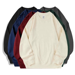 Sudadera Oversize Unisex de Algodón 100% con Cuello Redondo - 350GSM, Bordada, Lisa, para Hombre, Venta al por Mayor - Product Image 1