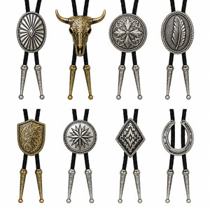 Accesorio de Corbata Bolo Estilo Vaquero |   Diapositiva Grabada Personalizada |   Latón Antiguo Plateado OEM al por Mayor - Product Image 2