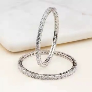 925 <b>Silver</b> Tennis Solitaire Moissanite 5MM for Certified 14K Gold Plated Charm <b>Bracelets</b> for Men's for Gifts Parties - Product Image 6
