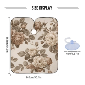 Nouvelle Arrivée - Cape de Coiffeur Professionnelle Imperméable à Fermeture à Pression Ajustable, Motif Floral Rose, Personnalisable avec Logo OEM, Faible MOQ - Vente Chaude - Product Image 3