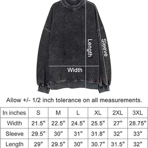 เสื้อสเวตเชิ้ตคอกลมวินเทจคุณภาพสูงสำหรับผู้ชาย ผ้าฝ้ายเฟรนช์เทอร์รี่ผสมโพลีเอสเตอร์ ล้างสีแบบแอซิดวอช พิมพ์ลายตามสั่ง บุซับในสำหรับฤดูหนาว - Product Image 6