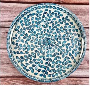 Plateau Feng Shui de Luxe Fait Main Écologique avec Incrustations en Os – Design Décoratif Élégant, Qualité Supérieure pour la Maison et la Cuisine (Idéal pour Servir) - Product Image 2