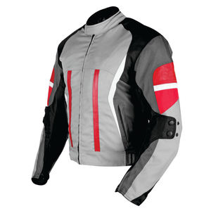 Men's Black Red Moto <b>Biker</b> <b>Jacket</b> Windproof Polyester Nylon Zipper Closure Stand Collar Regular Fit Autumn Motorcycle Riding - Product Image 4