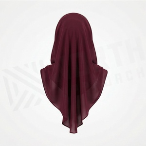 Hiyab de Chifón de Color Sólido para Mujer, Transpirable, para Uso Diario, Pañuelo Étnico de Oriente Medio - Product Image 2