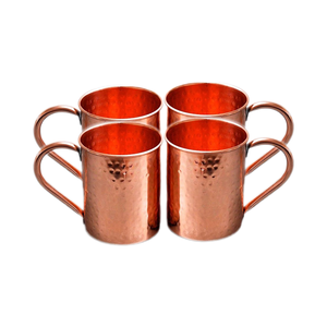 Tasses à Moscow Mule en cuivre écologiques, faites à la main, forme cylindrique, grande capacité, portables, pour usage au bureau, Bold Blossom - Product Image 1