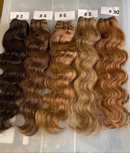 Cheveux humains vierges Remy doublement étirés, texture lisse, cheveux indiens bruts doux, provenant de fournisseurs de temples d'Inde du Sud, en promotion - Product Image 4