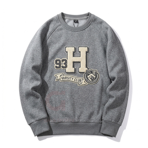 Sweat à capuche pour homme, nouveau design, en coton molletonné épais 350 g/m², délavé à l'acide, uni, coupe classique, avec broderies 3D et strass - Product Image 6