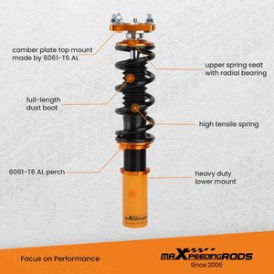 Kit Sospensioni Coilover per Ford Mustang 4a Generazione 1994-2004, Molle Elicoidali 56905886, Sistemi di Ammortizzatori e Montanti Tuning - Product Image 4