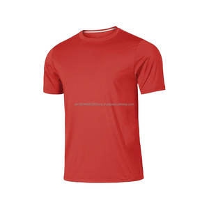Camiseta de Manga Corta para Hombre, Estilo Básico, Color Sólido, Cuello Redondo - Product Image 1