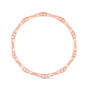 Interwoven Teardrop Station Diamond Link <b>Bangle</b> <b>Bracelet</b> - Product Image 4