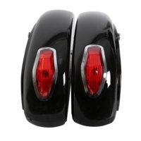 Sacoche de selle rigide pour moto avec éclairage pour Honda Harley Yamaha