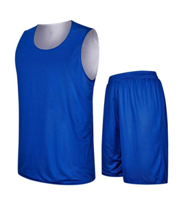 Uniforme Deportivo Unisex Azul de Malla para Atletismo, Conjunto de Camiseta sin Mangas y Pantalones Cortos de Poliéster Ligero, Transpirable y de Secado Rápido - Product Image 1